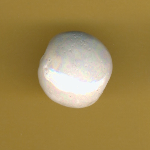 455020131 Keramikperle rund flach 20mm weiß AB