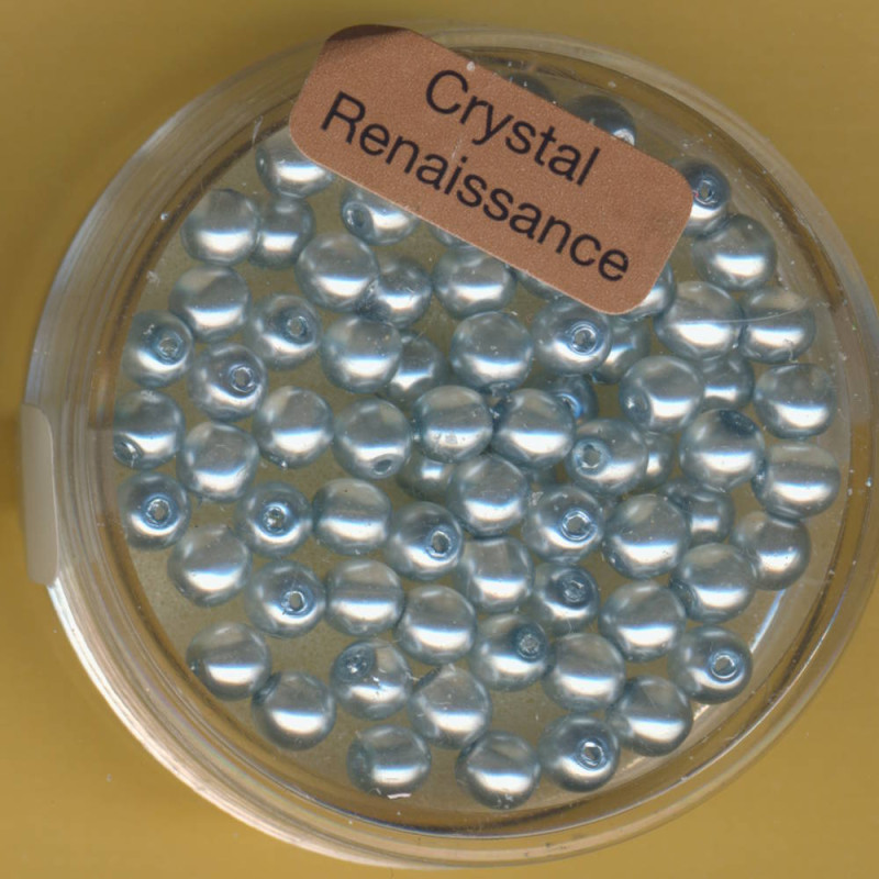0780-04484 Crystal Renaissance Perlen 4mm hellblau 75 Stück