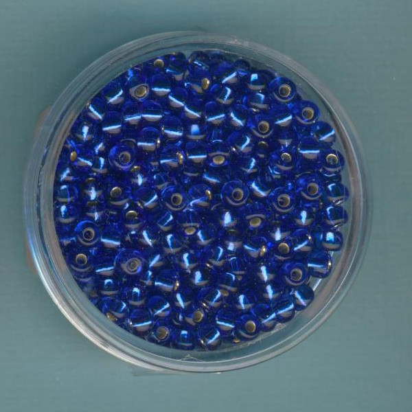 1022249 Rocailles 3,5mm blau Silbereinzug 17g