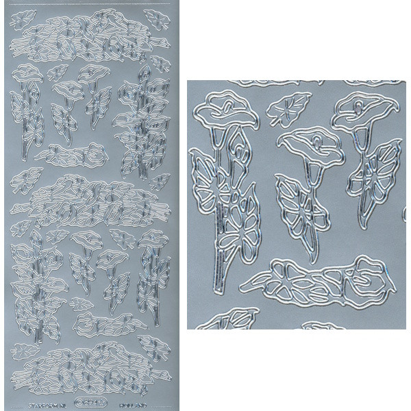ls894s Sticker Calla silber