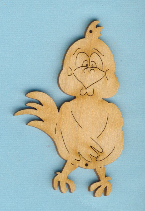 kkh9108 Holz Deko Gieger schüchtern 8cm