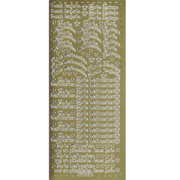 pu314g Sticker Frohe Weihnachten 8 gold