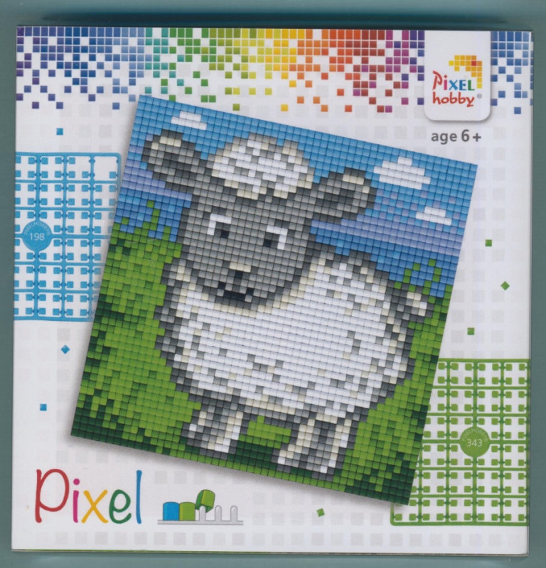 px44008 Pixelhobby Set 4 kleine Basisplatten Schaf