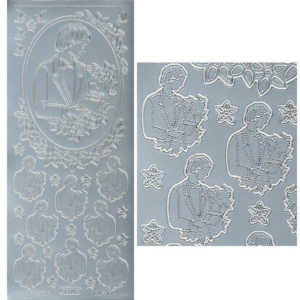 rd890s Sticker Konfirmation Junge II silber