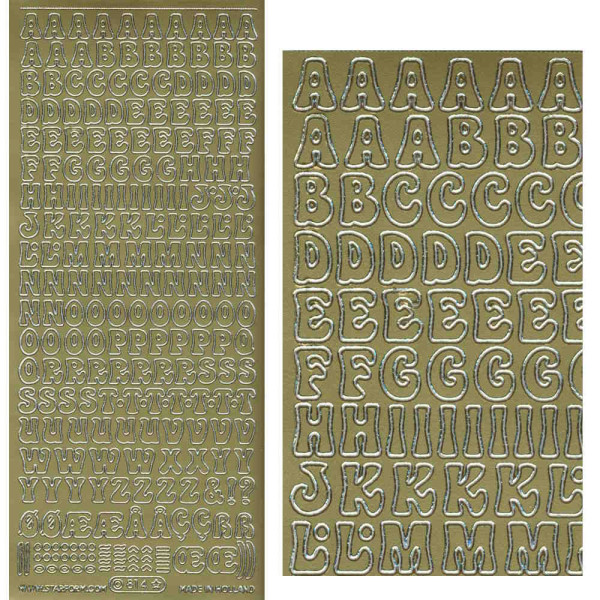 814g Sticker Buchstaben 2 gold