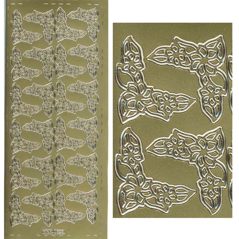 pu522g Sticker Ecken 22 gold