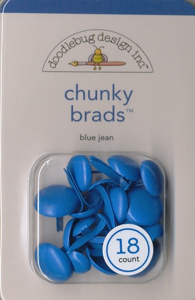 Doodlebug - Chunky Brads - blue jeans