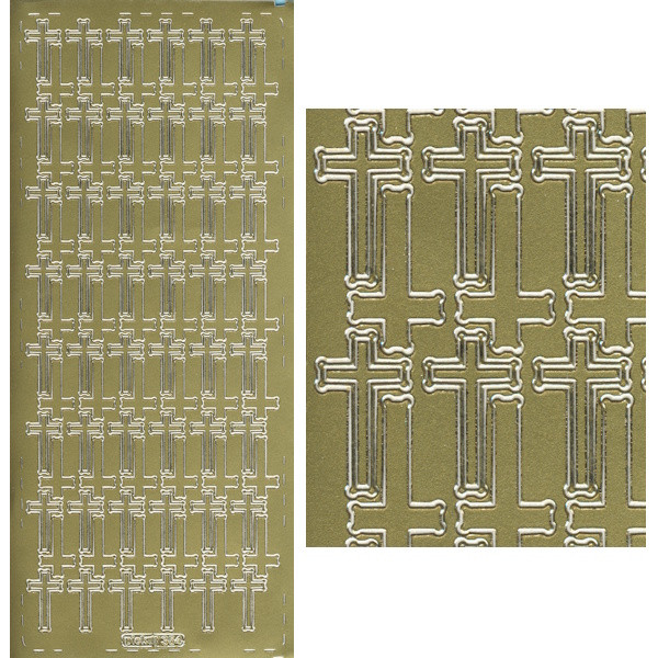 pu354g Sticker Kreuze 3 gold