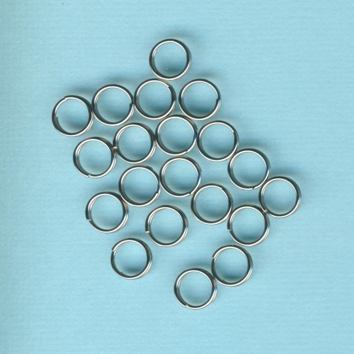 450819 Spaltringe Edelstahl 7mm 1,8 Kreise platin 20 Stück
