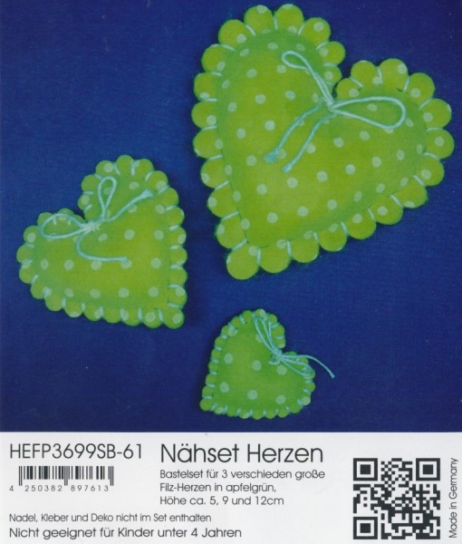 hefp3699sb61_Filz-Nähset-Herzen-apfelgrün