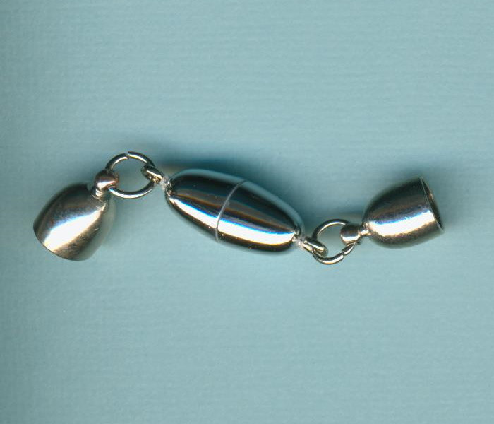 550806911 Magnetverschluss mit Endkappe zum Kleben 6mm platin