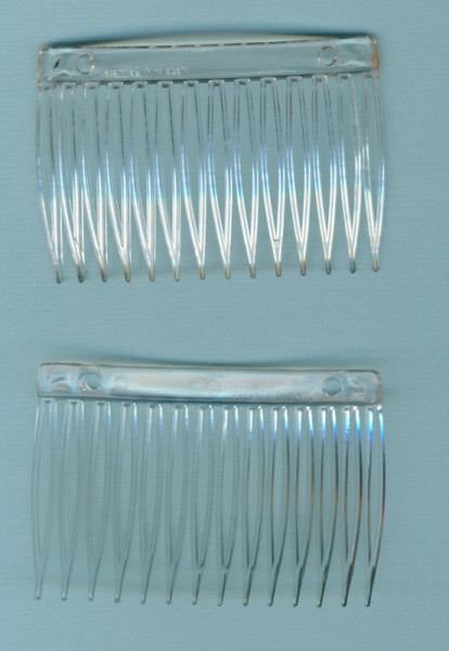 3907437 Acryl Steckkamm 65mm transparent 2 Stück