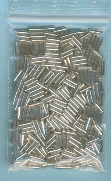 34048231 Glasperlen Stifte 6mm kristall Silbereinzug 15g in Packung