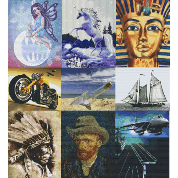 Pixelhobby Klassik Sets mit 9 Basisplatten