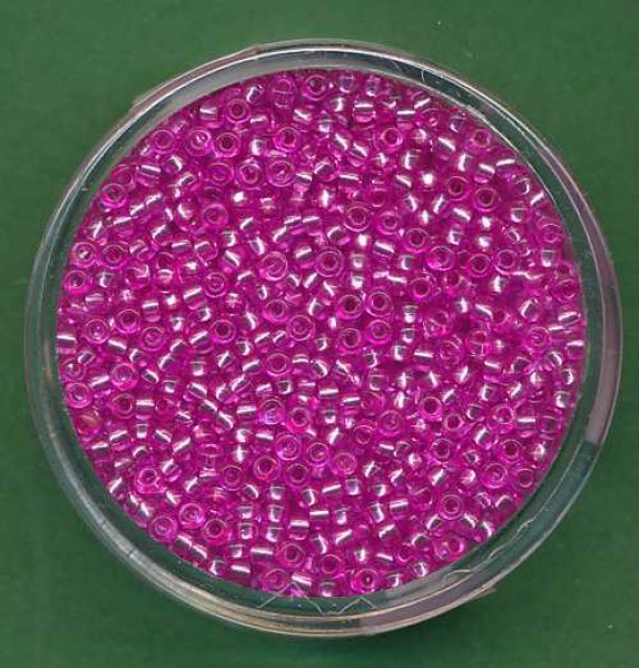 9351114 Rocailles 2mm fuchsia Silbereinzug 17g