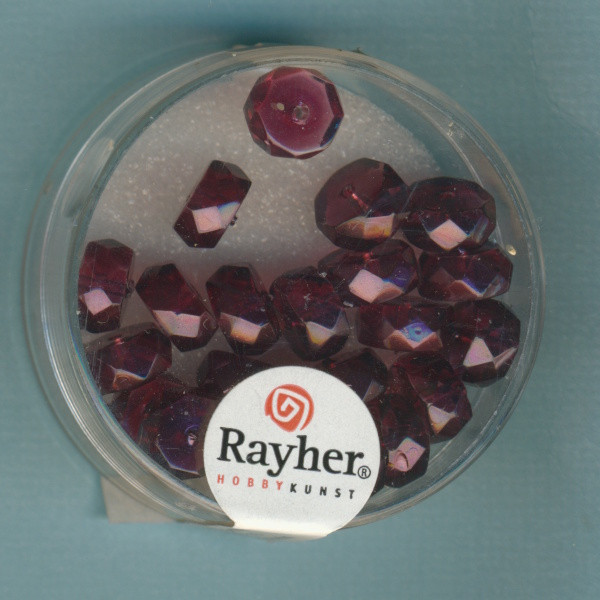 14463314 Rayher Glaswachsperlen Radl 4x8mm violett 22 Stück