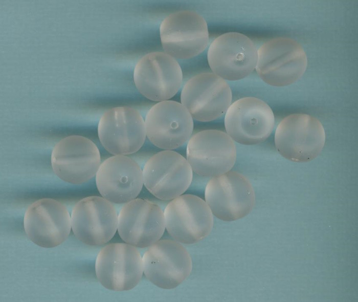 103084110 Glasperlen 10mm weiß matt 20 Stück