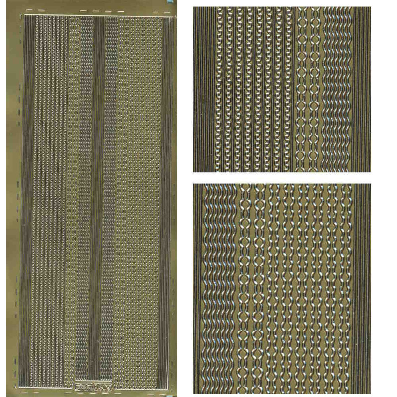 pu309g Sticker Linien 31 gold