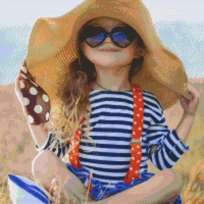 820053 Pixelhobby Klassik Set Kleines Mädchen mit Hut
