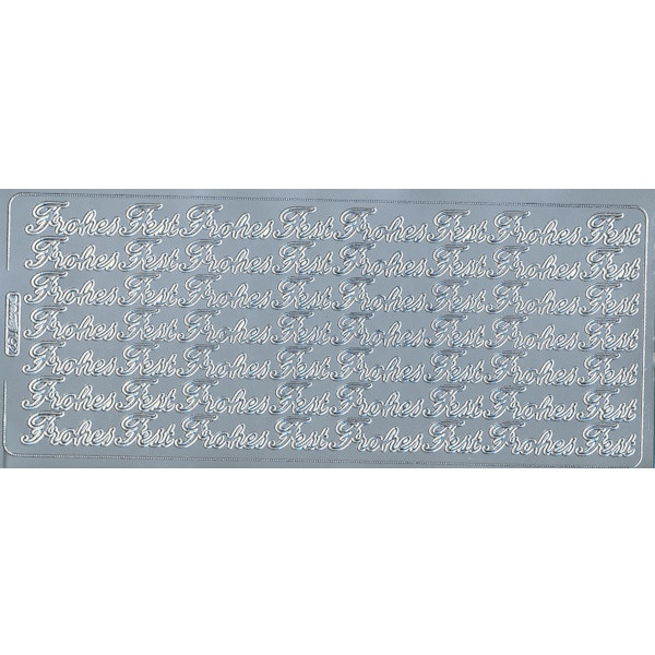 pu192s Sticker Frohes Fest 2 silber