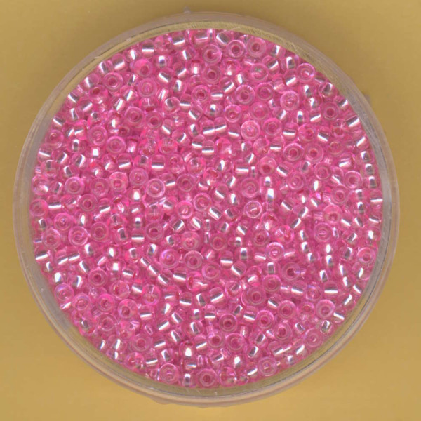 9272-114 Rocailles 2mm rosa Silbereinzug 17g