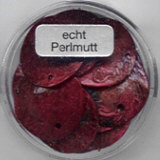63905004 Perlmutt 1-Loch Ronde 20mm rot