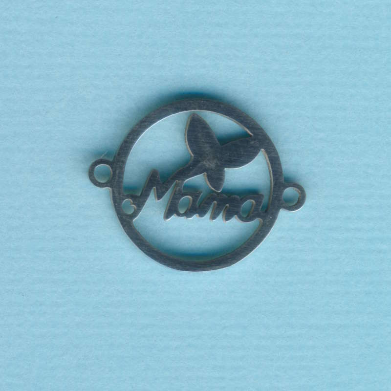 a0902191 201 Edelstahl Armbandverbinder Mama 15x19mm