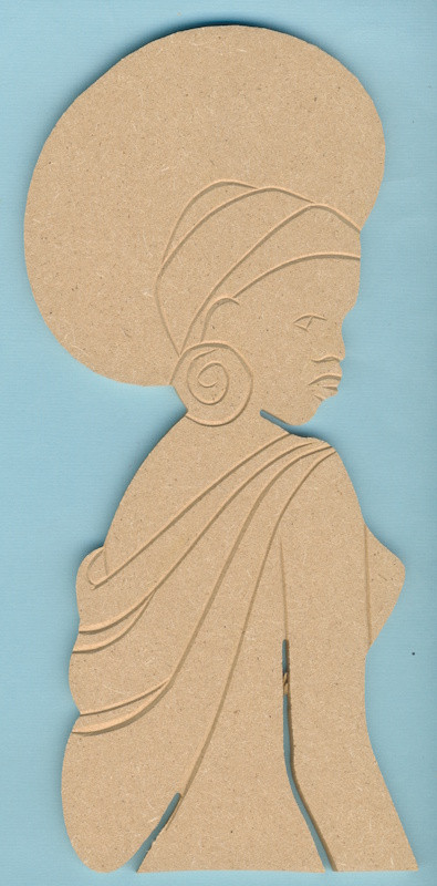 073600022 Holz Dekor Afrikanerin 23,2x10cm