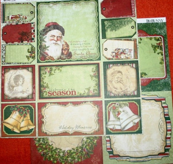 Scrapbook-Blatt Father Christmas II