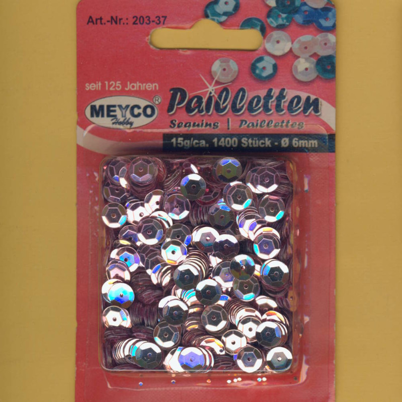 20337 Pailletten gewölbt 6mm lila 15g