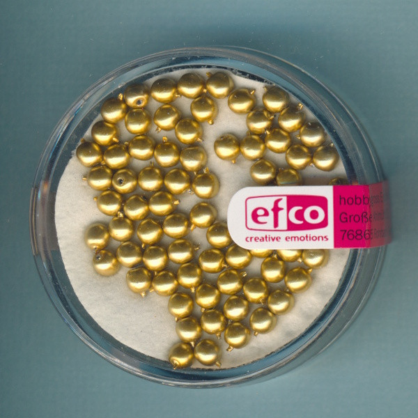 2102395 Glaswachsperlen 3mm gold 75 Stück