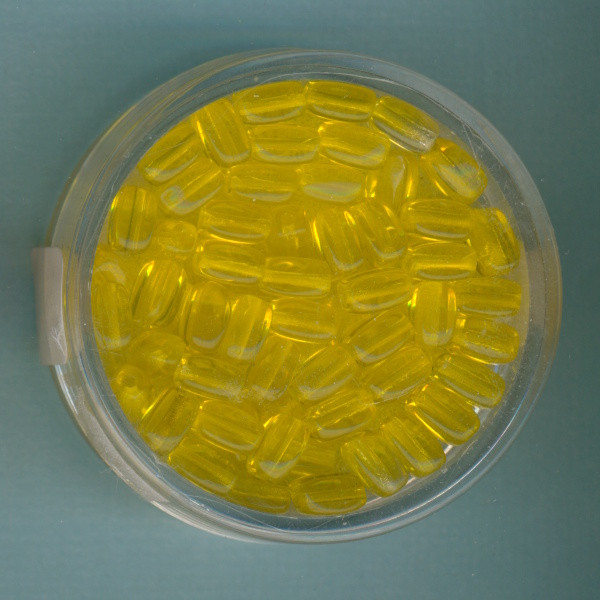 4846-06014 Glasperlen Oliven 6x4mm gelb 70 Stück