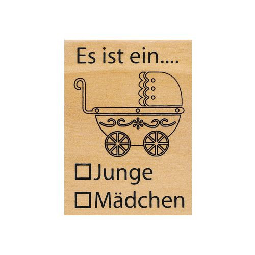 70380127 Holzstempel Es ist ein Junge / Mädchen