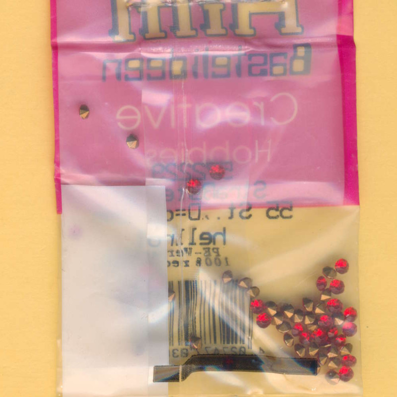 572229 Strasssteine Chatons 2mm hellrot 55 Stück