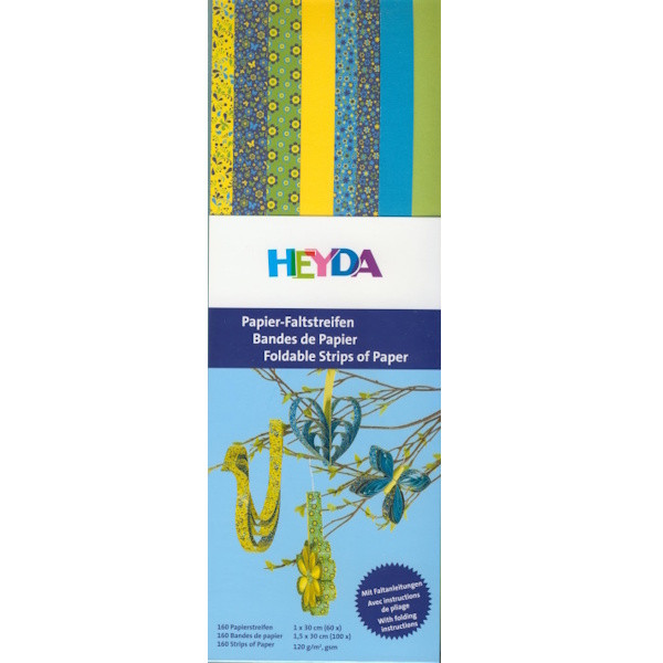 4875661 Heyda Papierstreifen gelb grün