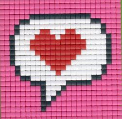 77667 Pixelhobby Set kleine Basisplatte Love