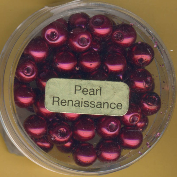 0760-06254 Glaswachsperlen 6mm rot 55 Stück
