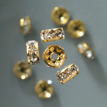 2167895 Strass-Rondell 6mm gold-kristall