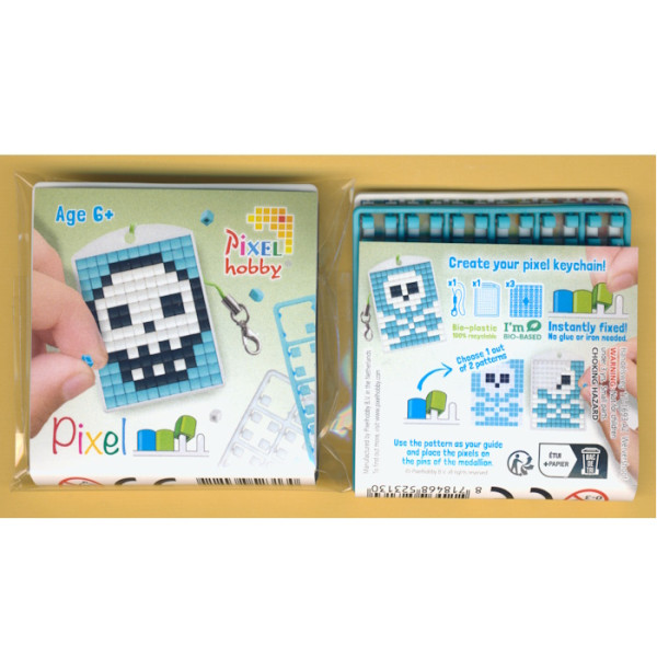 23130 Pixelhobby Medaillon Starterset Totenkopf