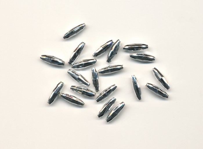 871296 Wachsperlen Kantoliven 4x12mm silber 18 Stück