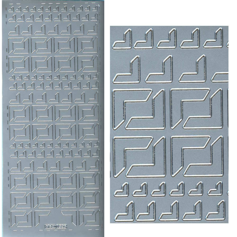 pu526s Sticker Ecken 20 silber