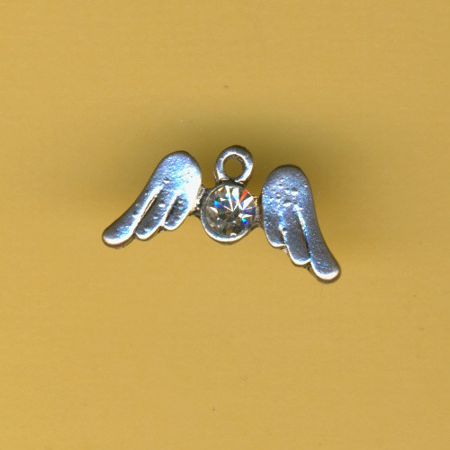 5093-48831 Metallanhänger Flügel 23x12mm altsilber