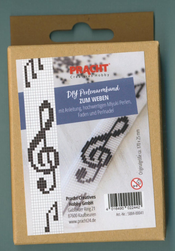 588400041 Bastelset Diy Perlenarmband zum Weben Musiknoten
