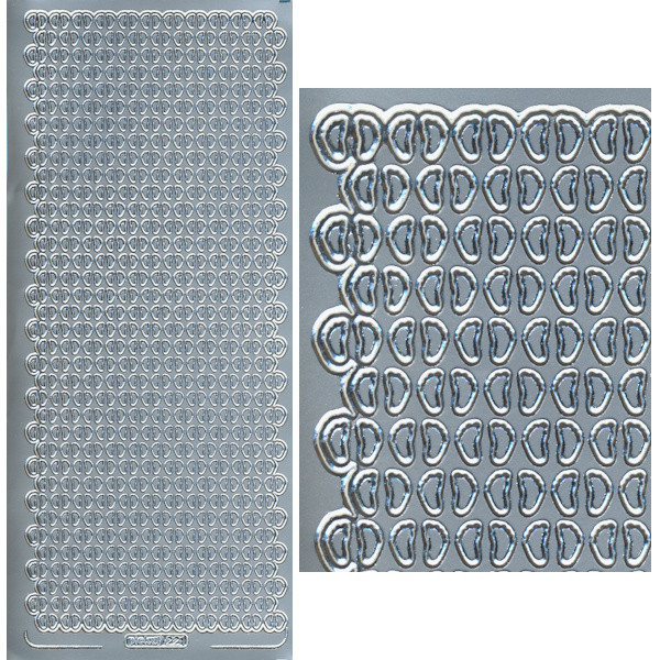 pu221s Sticker Mosaiknetz 2 silber