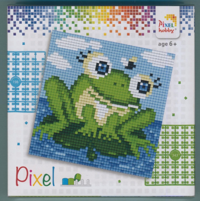 px44006 Pixelhobby Set 4 kleine Basisplatten Frosch