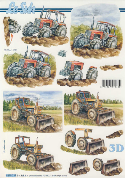 8215.337 3D Motivbogen A4 Traktor 2