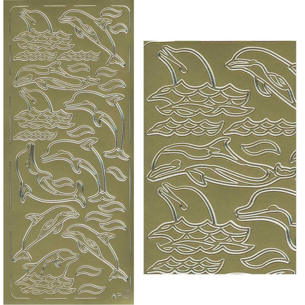 pu114g Sticker Delfine 2 gold