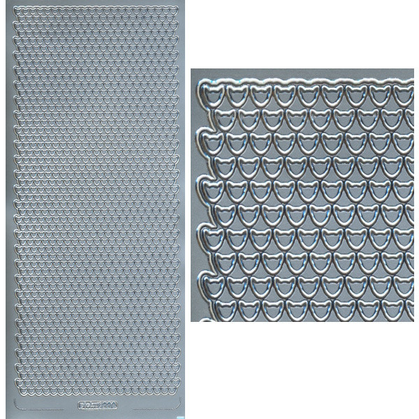 pu2201s Sticker Mosaiknetz 1 silber