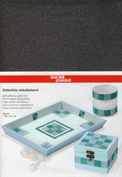 7901880 Glitterfolie selbstklebend schwarz A4