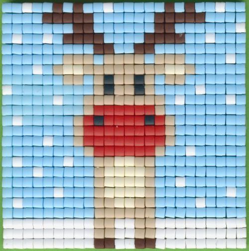 77644 Pixelhobby Set kleine Basisplatte Elch